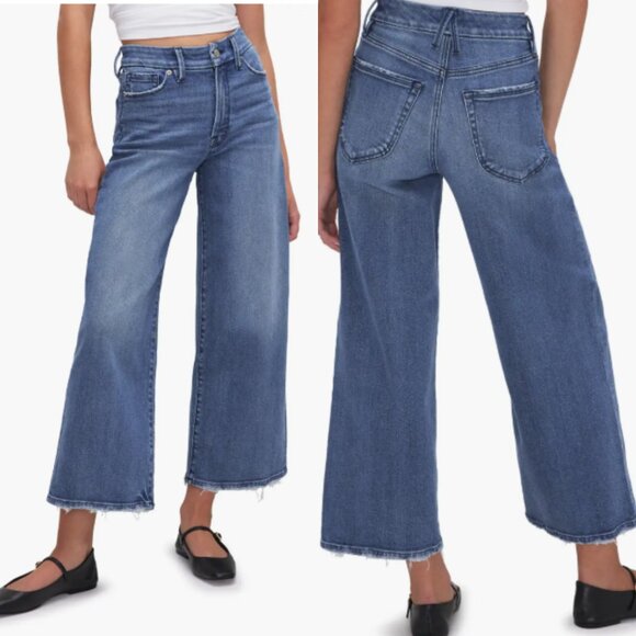 Good American Denim - Good American Good Waist Palazzo Crop Jeans Sz 18 NWT